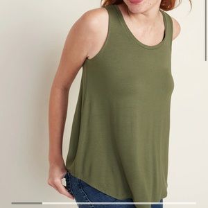 Old Navy Luxe Scoop Neck Tank Top Olive Green M